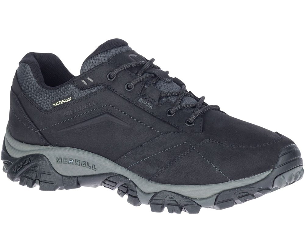 Buty Sportowe Merrell Męskie Czarne - Moab Adventure Lace Waterproof Wide Width - 649803-GEQ